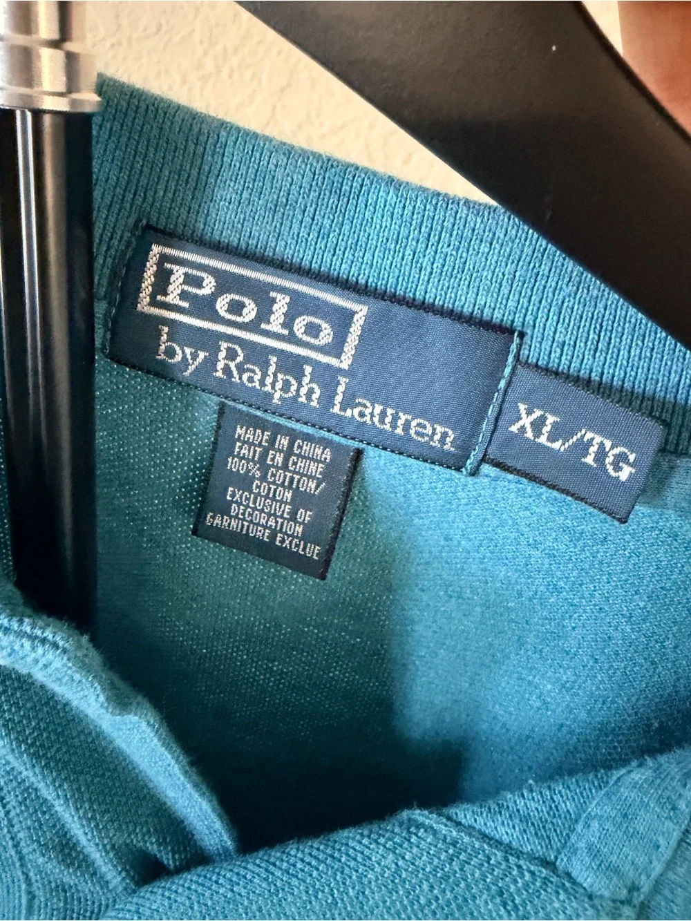 Ralph Lauren Polo Short-Sleeve Shirt in Teal with Yellow Logo